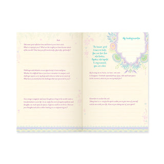 Inspirational Intrinsic A5 Guided Healing Thourghts Journal full-colour inner pages - inspirational quotes within notebook journal, plus write your own healing mantra, and take time to for reflection and insights from journaling prompts.