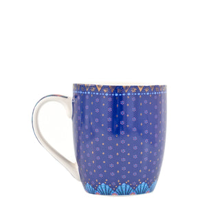 Gift for soul seekers and zodiac lovers - star print navy ceramic mug with inspirational quote