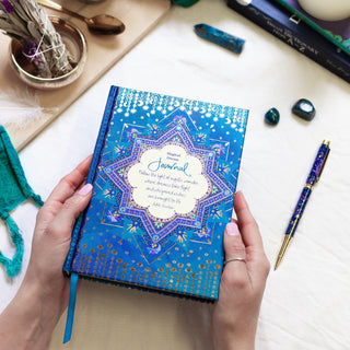Australian Intrinsic navy blue Magical Dream A5 Blank Journal with Adèle Basheer inspirational quote - Journaling gifts for stationery lovers