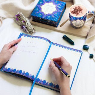 Australian Stationery - Intrinsic astrology inspired navy Stationery and Home Office Collection - Inspirational A5 blank notebook