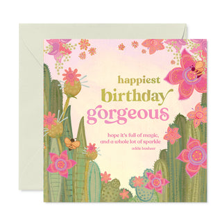 Blank Intrinsic ‘Happiest Birthday’ Birthday Card with Inspirational Birthday Quote on Cover - Australian Made - Birthday card for family, friend, her, them, Mum, Sister, aunt