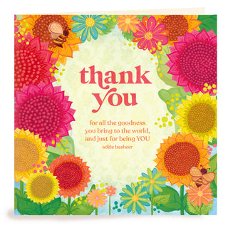 Blank Intrinsic Greeting Card with Inspirational Thankyou Quote on Cover - Australian Made
