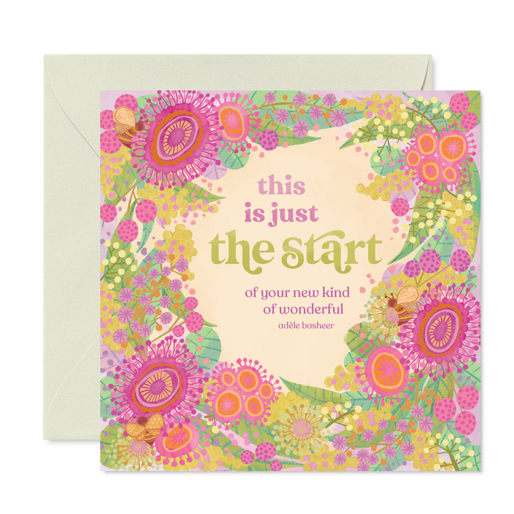 Blank Intrinsic ’this is jut the start’ inspiring Greeting Card with Inspirational Quote on Cover - Australian Made