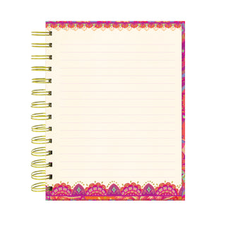 Australian brand stationery- Intrinsic Magenta Purple Rise Strong Spiral Notebook - small gold spiral notebook with lined pages