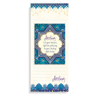 Australian Intrinsic Destiny Navy Blue Star Print Magnetic Shopping List Pad and To Do List - With Handbag sized notepad