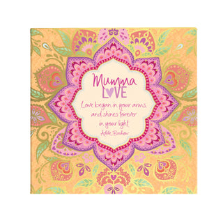 Australian Intrinsic Mum Office Stationery - Mumma Love yellow and gold  Notepaper Box - 250 blank individual note pages