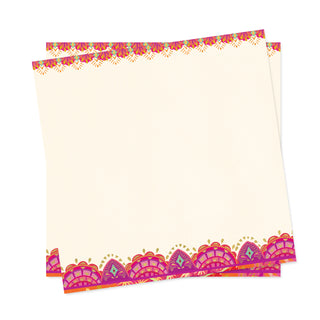 Australian Intrinsic Rise Strong Red, Purple and Gold Notepaper Box - Colourful note squares