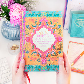 Australian Intrinsic pastel orange and aqua A5 Journal with Adèle Basheer inspirational quote - Journaling gifts for stationery lovers
