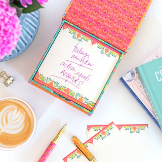 Australian Intrinsic office stationery orange Note Paper Box with Adèle Basheer’s inspirational quote