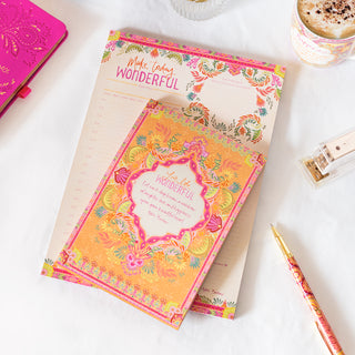 A5 notepad with flip over cover and lined pages - 120gsm paper thickness