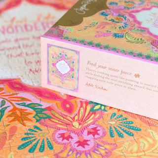'Find your inner piece' yellow 1000 Piece Jigsaw Puzzle Box with Adèle Basheer inspirational quote