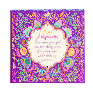 Australian Intrinsic Desk Accessories - Purple New Beginnings Note Paper Box