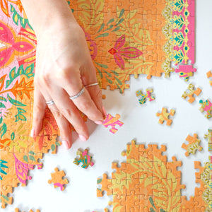 Intrinsic Orange Inspirational Jigsaw Puzzle and Game Pieces