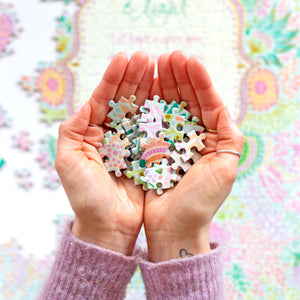 Pretty pastel coloured puzzle pieces from Intrinsic's jigsaw range of puzzles