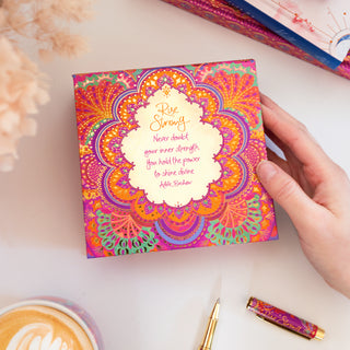 Australian Intrinsic Adèle Basheer's inspirational stationery - red, plum and gold note cube with 250 blank memo notes