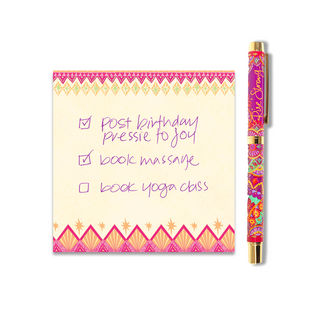 Intrinsic Rise Strong Ballpoint Pen - High quality unique pen with boho pattern and violet purple ink