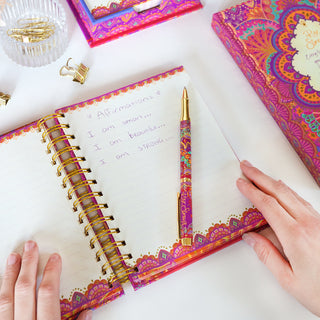 Australian Stationery - Intrinsic Rise Srong red and purple stationery and Home Office Collection - Inspirational lined notebook