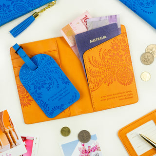 Intrinsic Colourful Vegan Leather Passport Wallet Travel Accessories