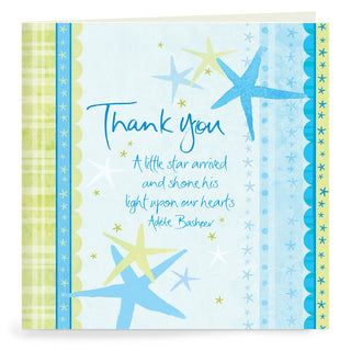 Baby Blue Thank You Cards - Set of 20