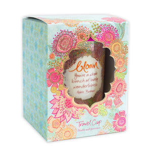 Gift Boxed Bloom Travel Cup for mothers day present or mum/moms birthday - perfect gift for gardeners and garden lovers  