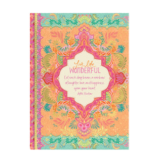 Australian Stationery Brand Intrinsic Live Life Wonderful A5 Journal with inspiring message on cover by Adèle Basheer