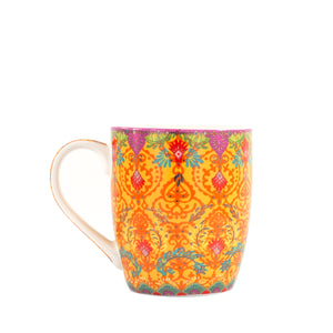 Inspirational Ceramic ‘Live Life Wonderful’ Coffee Mug- colourful mug with gold foiling with motivational message