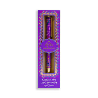 Intrinsic Shine Ballpoint Pen - High quality purple ink pen with boho pattern, inspirational gifts for her
