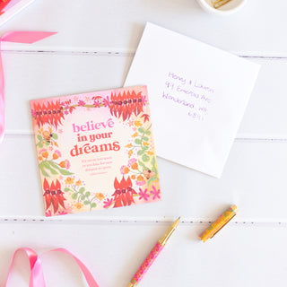 Adèle Basheer Quote Greeting Card with heartfelt motivational message - Blank inside, colourful cover with Australian flowers and bees - Made in South Australia