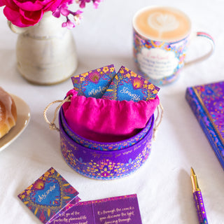 Gift boxed Intrinsic intuition cards, gift boxed affirmation cards - purple and gold affirmation cards, daily quote for inspiration