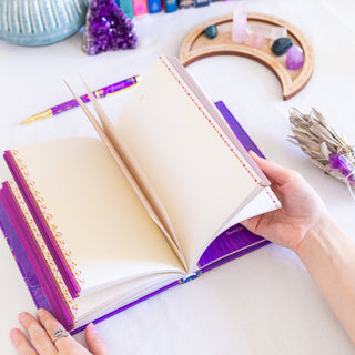 Inspirational Intrinsic A5 Guided Soul Journal inner pages - free-journaling blank pages