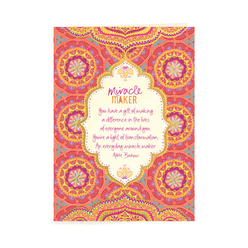 Intrinsic Miracle Maker Just Because Greeting Card with inspirational words