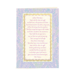 Australian Intrinsic Bereavement Sympathy and Condolences Greeting Card with Quote by Adele Basheer, for times of death and loss