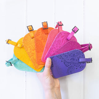 Australian inspirational colourful luggage travel tags by Intrinsic Adèle Basheer