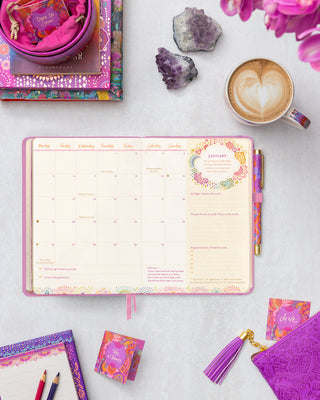 2026 Diary Planner | Moonlit Mauve Purple | Year for Abundance