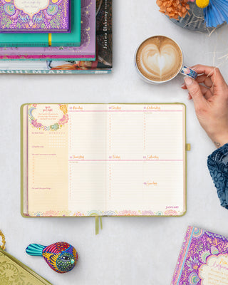 2026 Diary Planner | Olivine Green | Year for New Beginnings