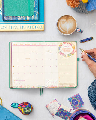 2026 Diary Planner | Tahitian Turquoise | Year for Abundance
