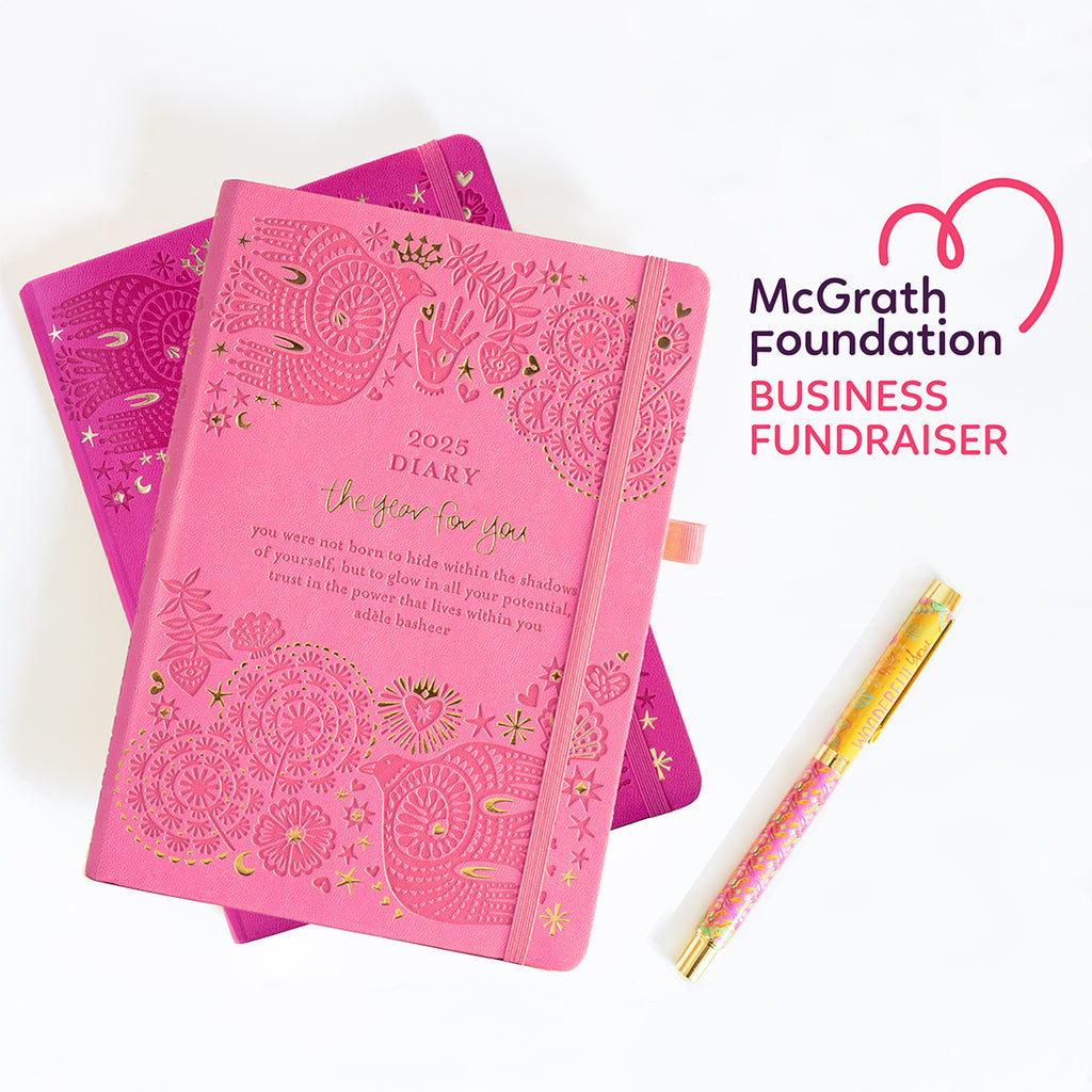 2025 Diary Planner | The Year to Rise Strong - Positively Pink