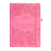 Intrinsic 2025 pink and gold diary with inspirational quotes