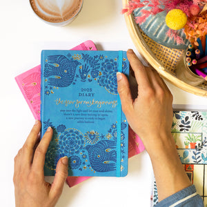 2025 Diary Planner | The Year for New Beginnings - Denim Days Blue