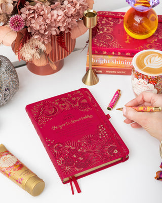 2026 Diary Planner | Radiant Ruby Red | Year to Dream Boldly