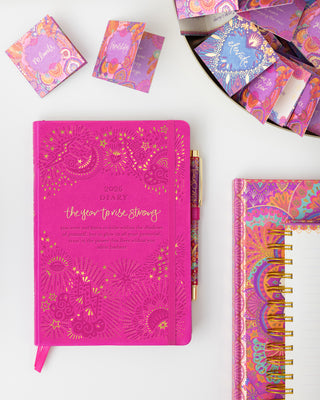 2026 Diary Planner | Positively Pink | Year to Rise Strong