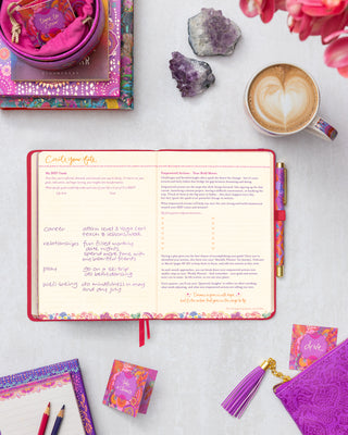 *PRE-ORDER* 2027 Diary Planner | Radiant Ruby Red | Year to Live Bravely