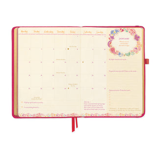 *PRE-ORDER* 2027 Diary Planner | Radiant Ruby Red | Year to Live Bravely