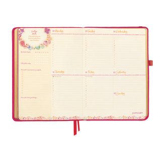 *PRE-ORDER* 2027 Diary Planner | Radiant Ruby Red | Year to Live Bravely