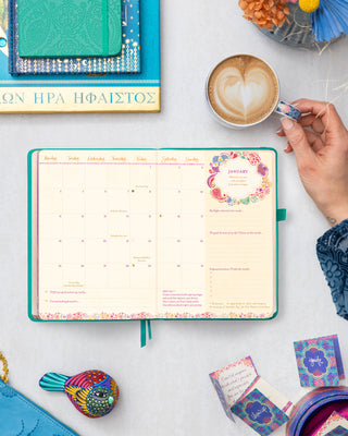 *PRE-ORDER* 2027 Diary Planner | Turquoise Twist | Year for Abundance