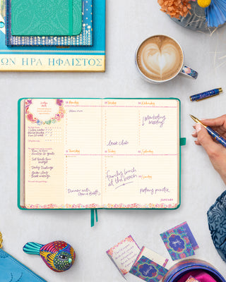 *PRE-ORDER* 2027 Diary Planner | Turquoise Twist | Year for Abundance