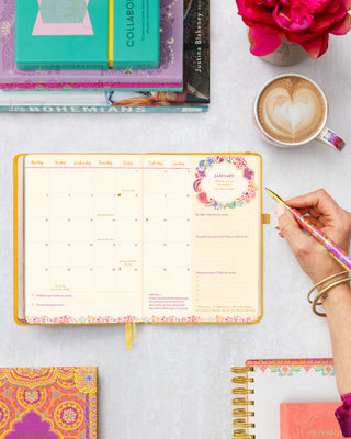 *PRE-ORDER* 2027 Diary Planner | Limoncello Yellow | Year for Joy & Happiness