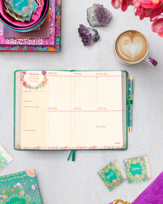 *PRE-ORDER* 2027 Diary Planner | Emerald Green | Year to Rewrite Your Story