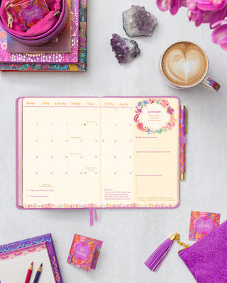 *PRE-ORDER* 2027 Diary Planner | Amethyst Purple | Year to Ignite Your Light