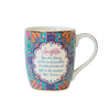 Intrinsic Adèle Basheer blue, purple and yellow Daughter mug with beautiful quote, adorned with sparkling gold foil